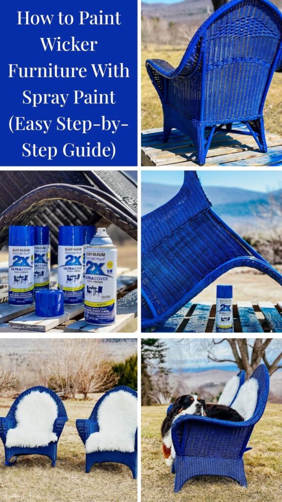 How to Paint Wicker Furniture With Spray Paint (Easy Step-by-Step Guide) photo collage
