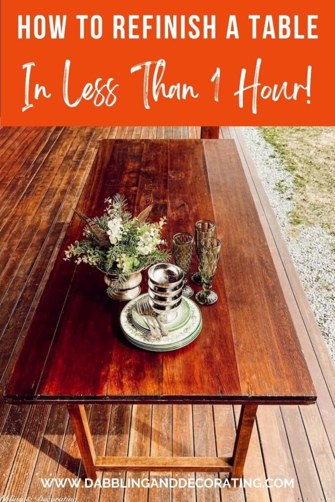 How to Refinish a Table in Less Than 1 Hour