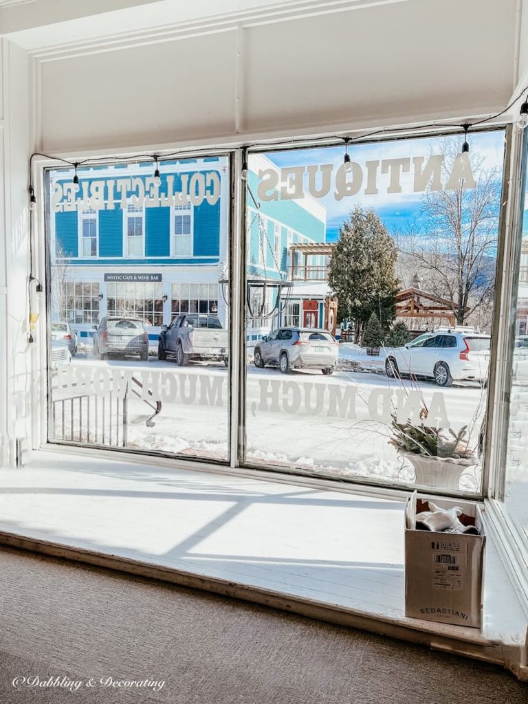 Empty Vintage Booth in the Window