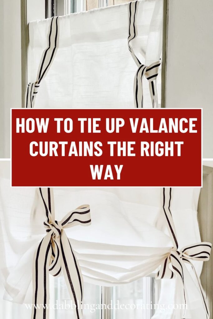 How to Tie Up Valance Curtains the Right Way
