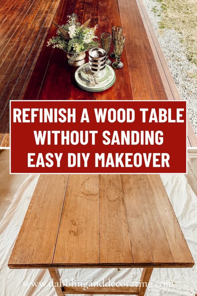 Refinish a Wood Table Without Sanding | Easy DIY Makeover