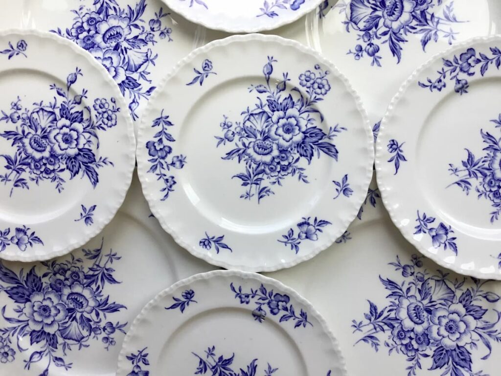 Blue and White Small Vintage Dishes