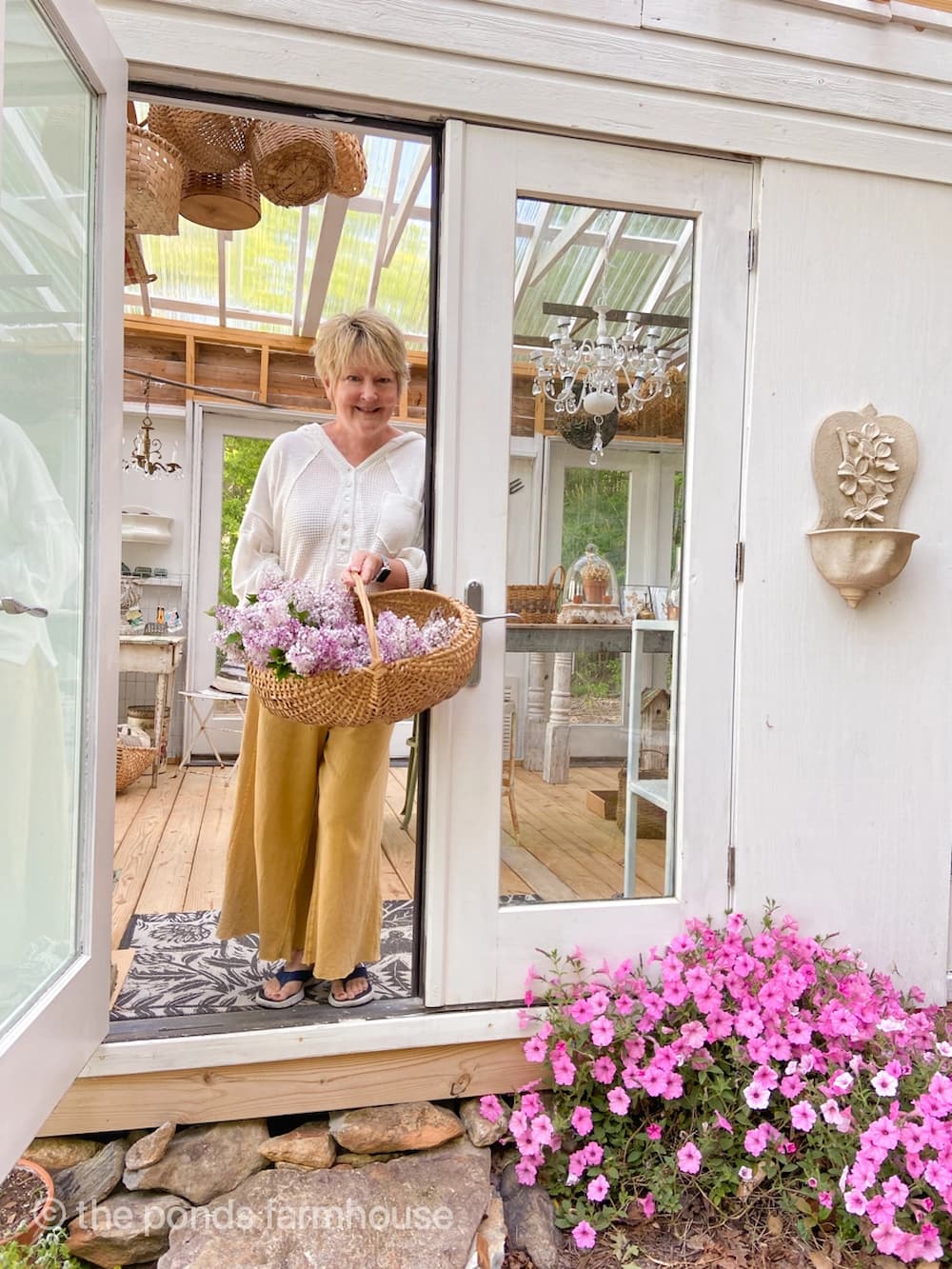 Woman in Greenhouse