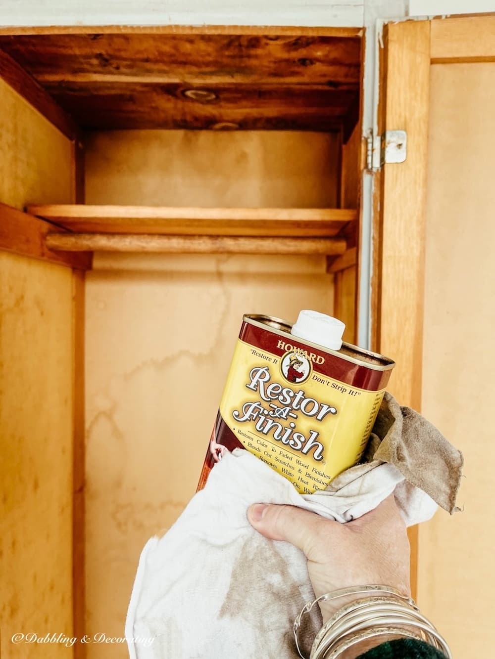 Thrifted DIY Wardrobe Closet Interior with Restor-A-Finish