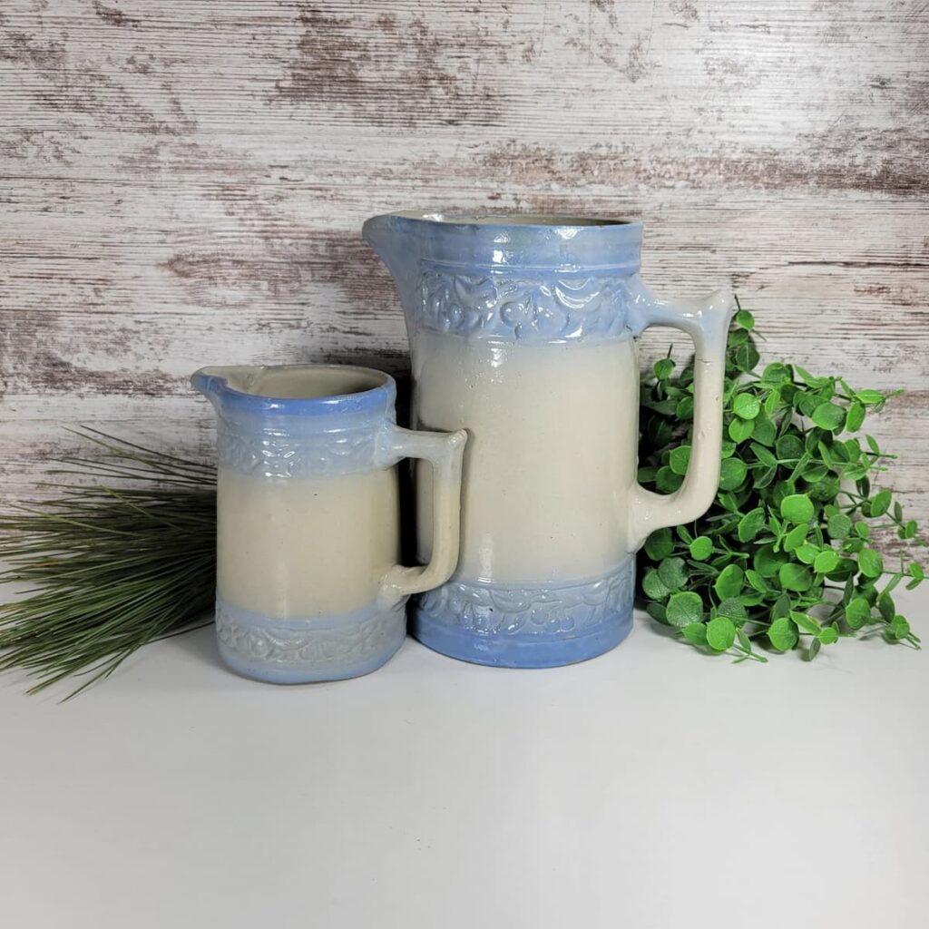Vintage Blue Pitchers