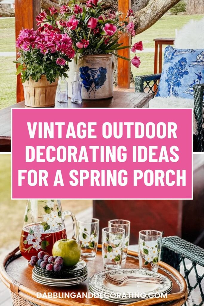 Vintage outdoor decorating ideas for a spring porch