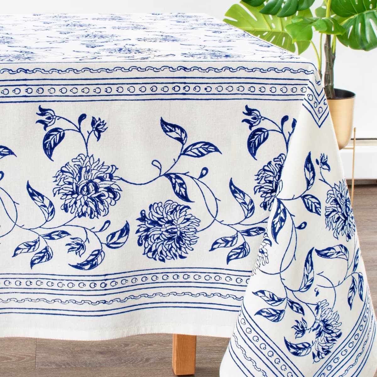 Blue and White Tablecloth