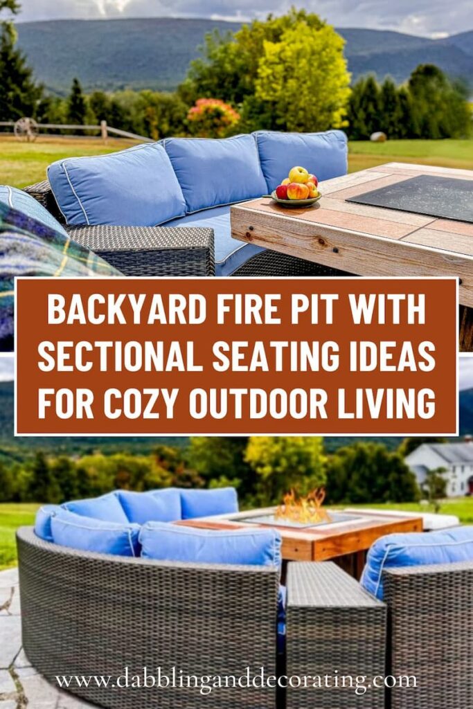 Backyard Fire Pit with Sectional Seating Ideas for Cozy Outdoor Living