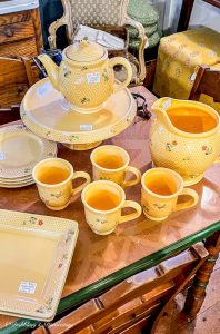 Vintage Yellow Tea Set