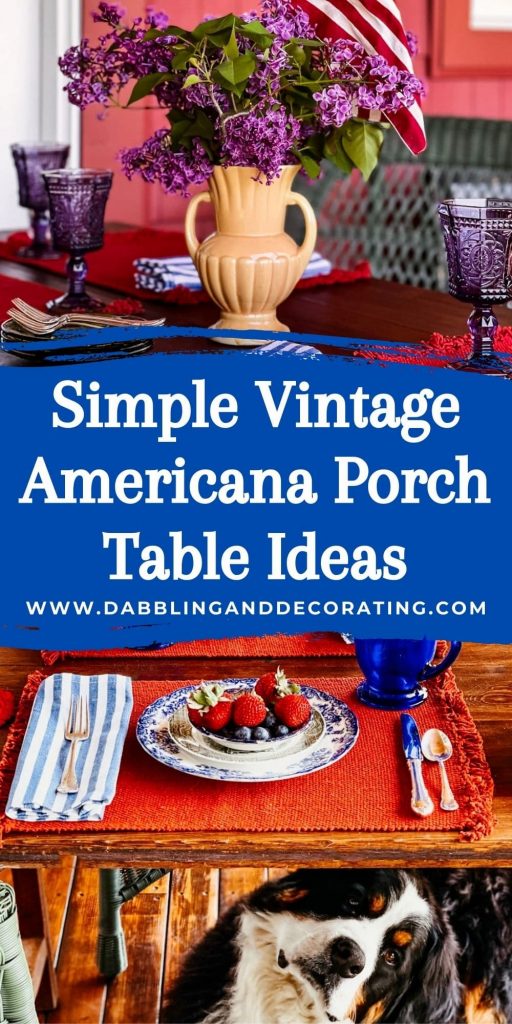 Simple Vintage Americana Porch Table Ideas