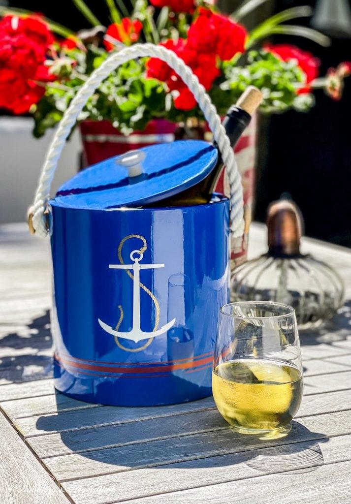 Vintage Coastal Ice Bucket