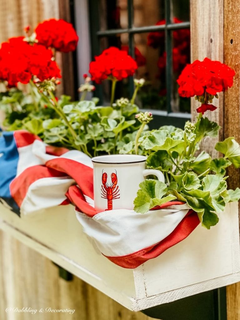 Red Geranium Time-Honored Window Flower Boxes