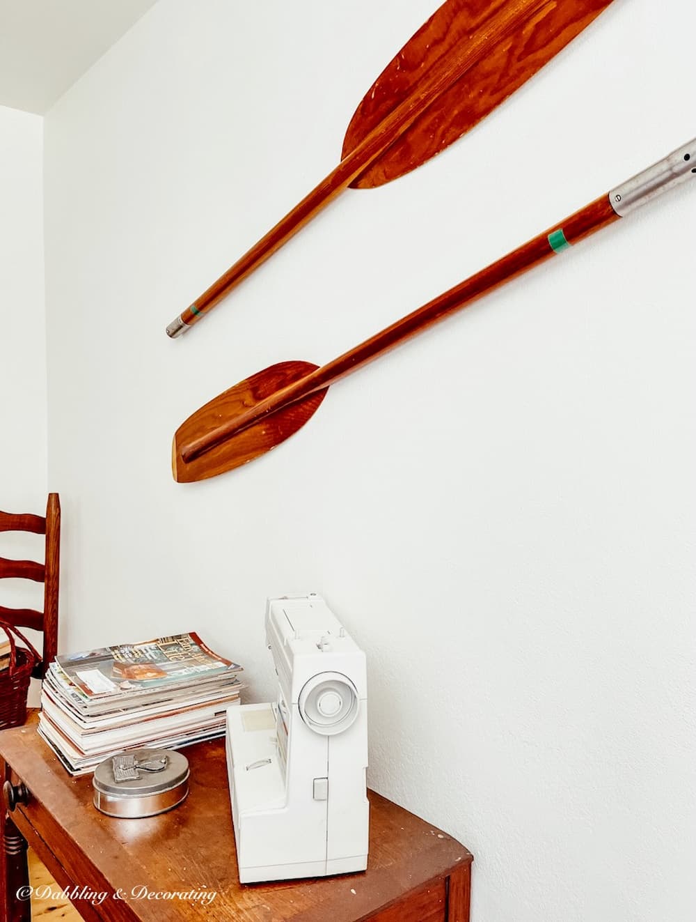 Vintage Oars on Wall