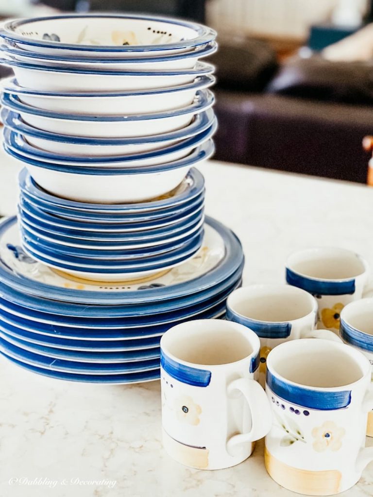 Set of Blue and White dishes