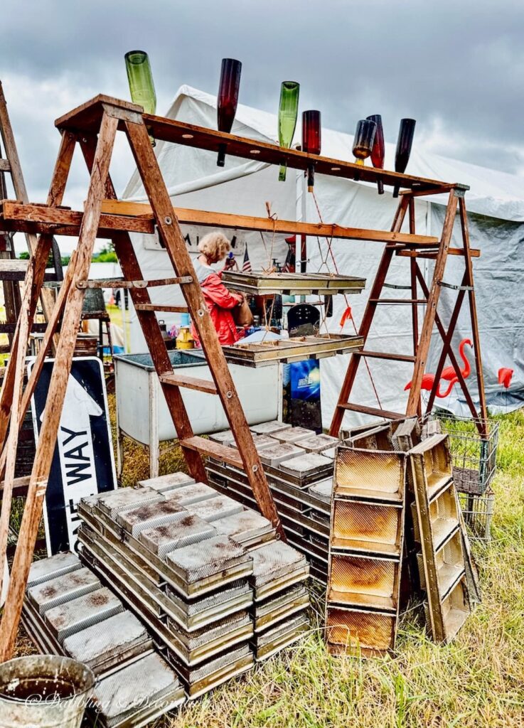 Vintage Booth Ladder Display