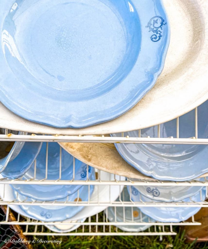 Vintage blue and white dishes