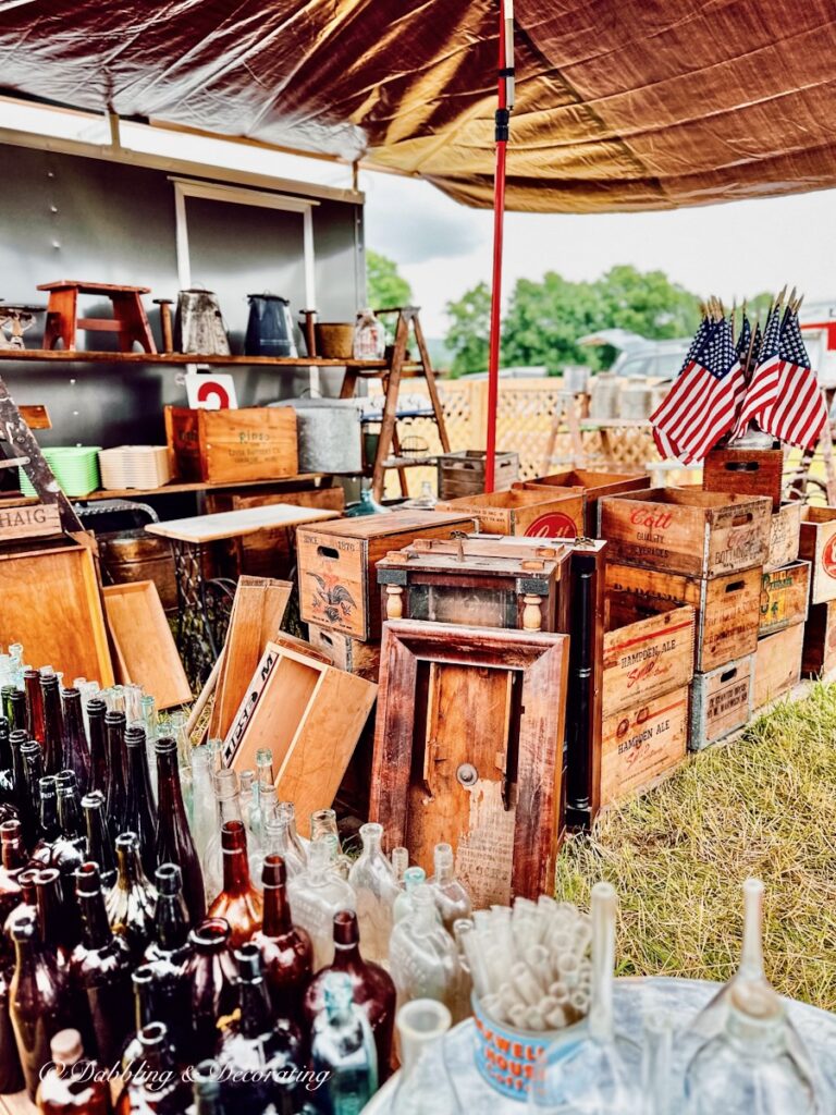 Vintage Booth Crate Display