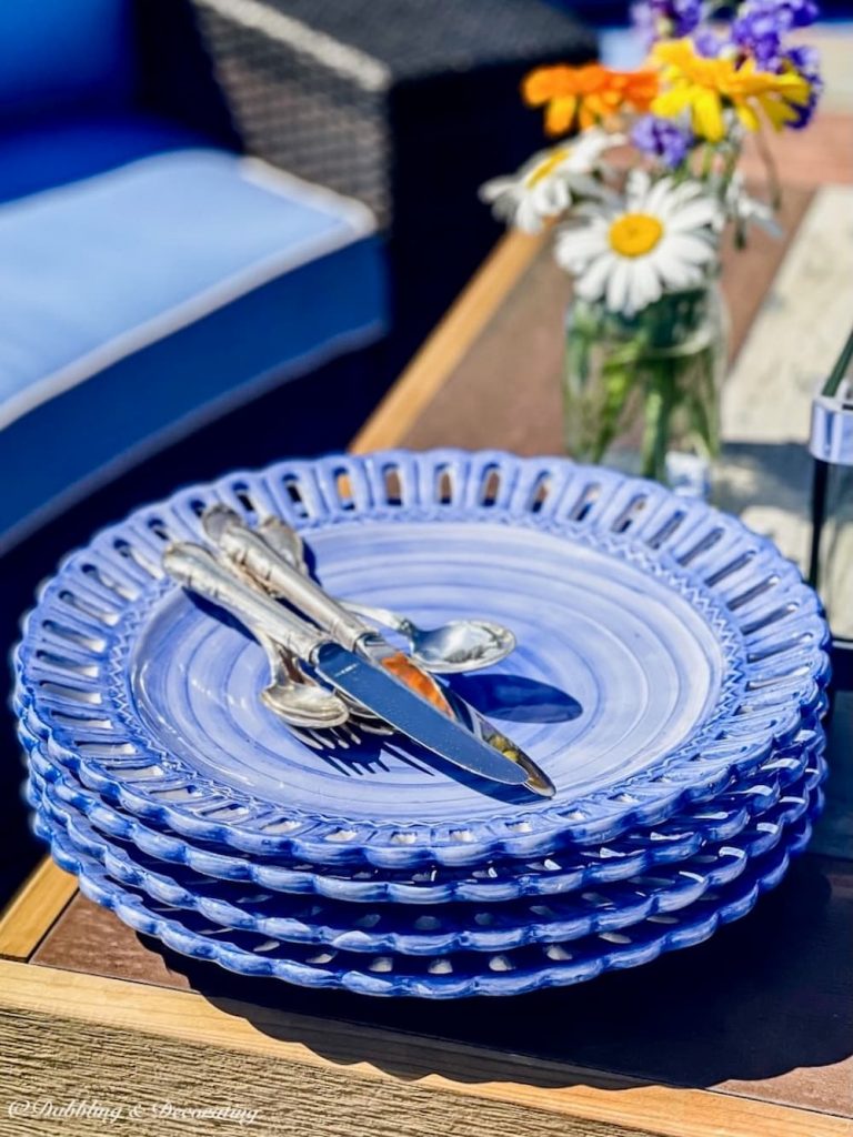 Just 4 Blue Dishes on the 4th of July