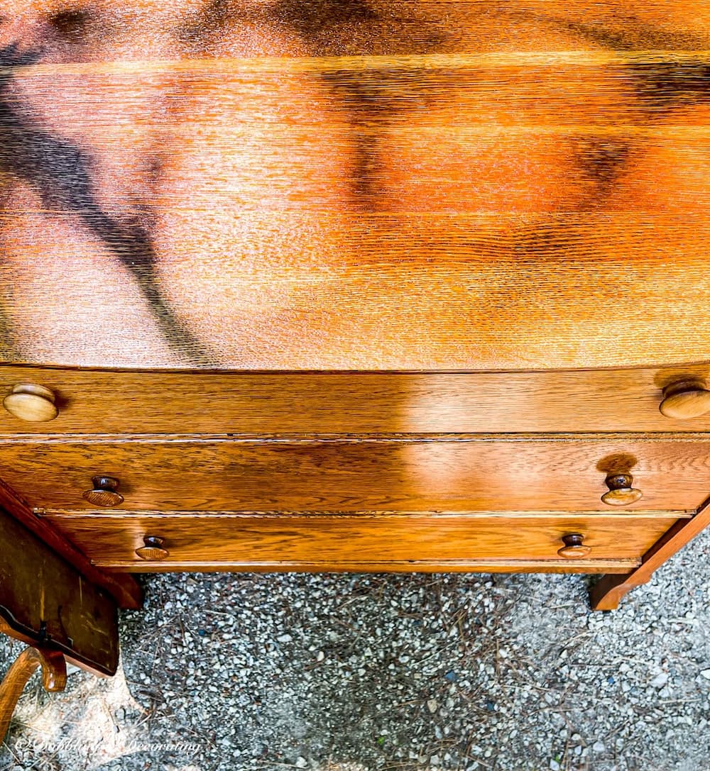 Repurposed Oak Dresser with Mirror Quaint in the Attic