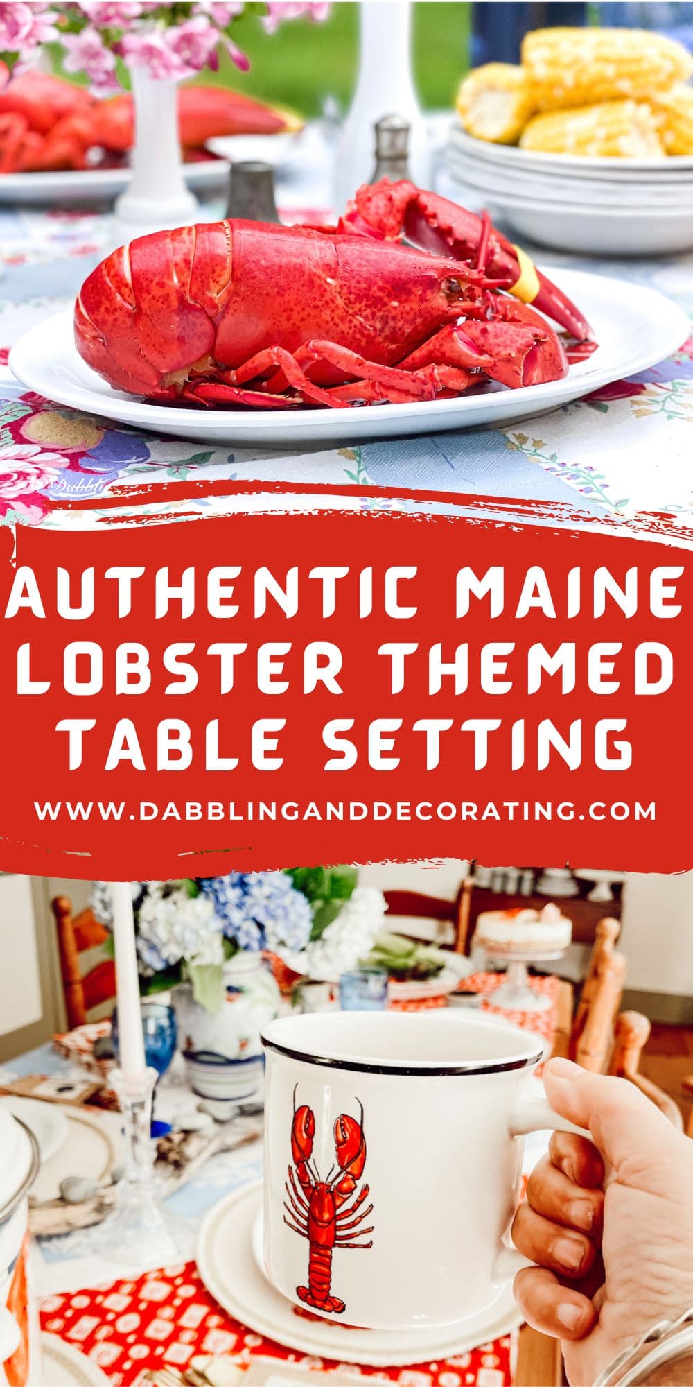 Authentic Maine Lobster Themed Table Setting