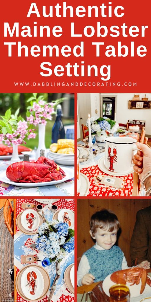 Authentic Maine Lobster Themed Table Setting