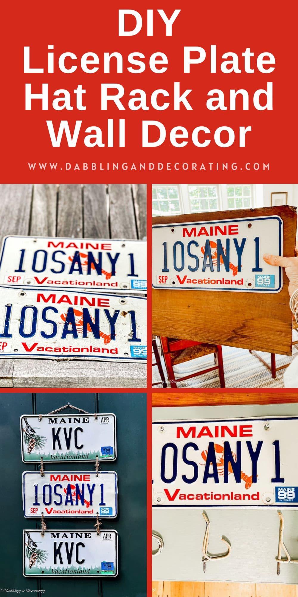 DIY License Plate Decor for Your Home Dabbling Decorating