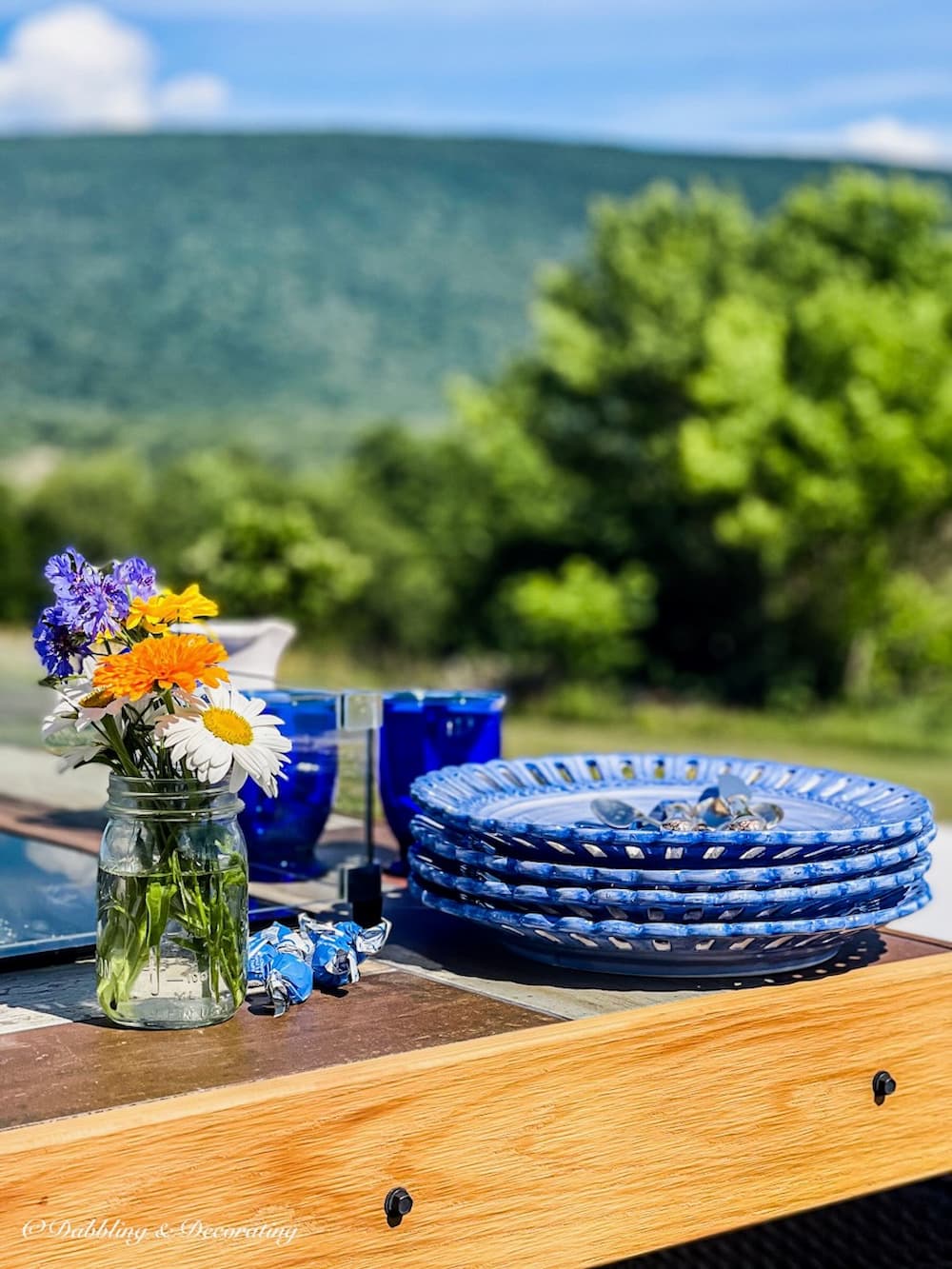 Just 4 Blue Dishes on the 4th of July