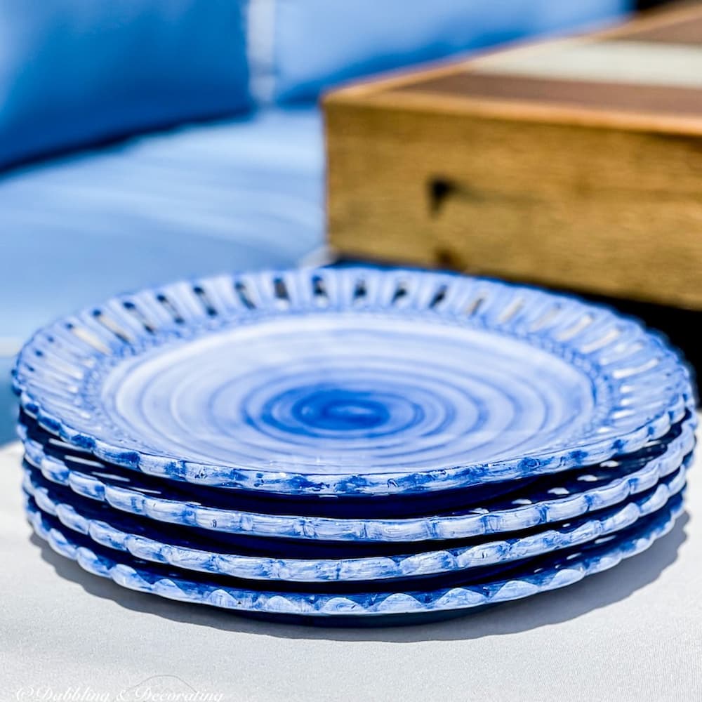Just 4 Blue Dishes on the 4th of July