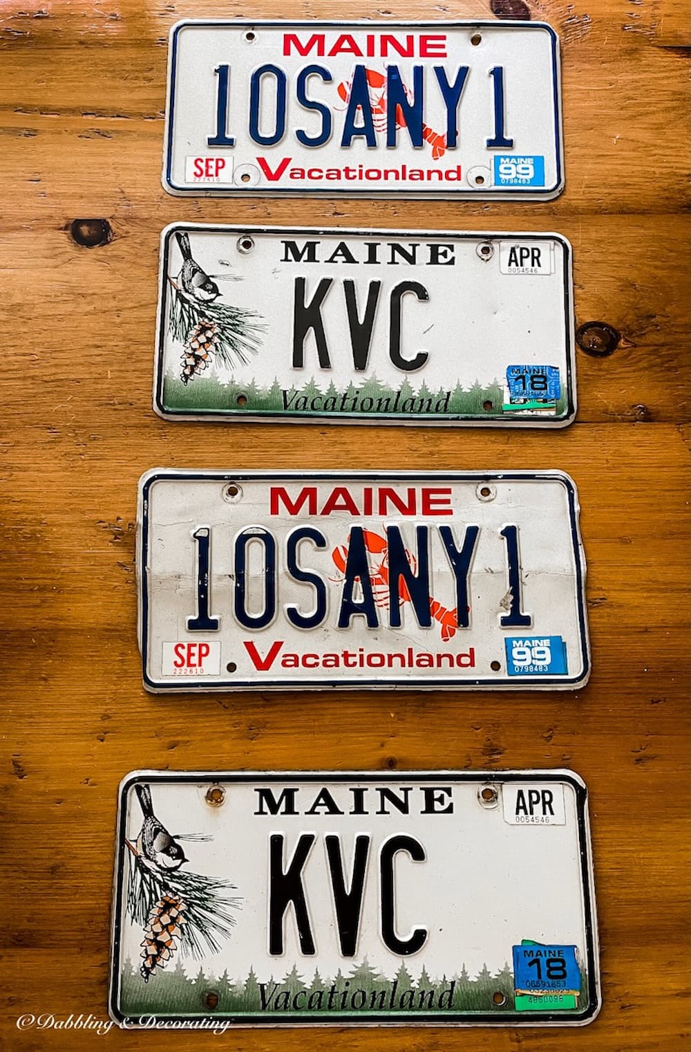 3 Maine Vanity License Plates.