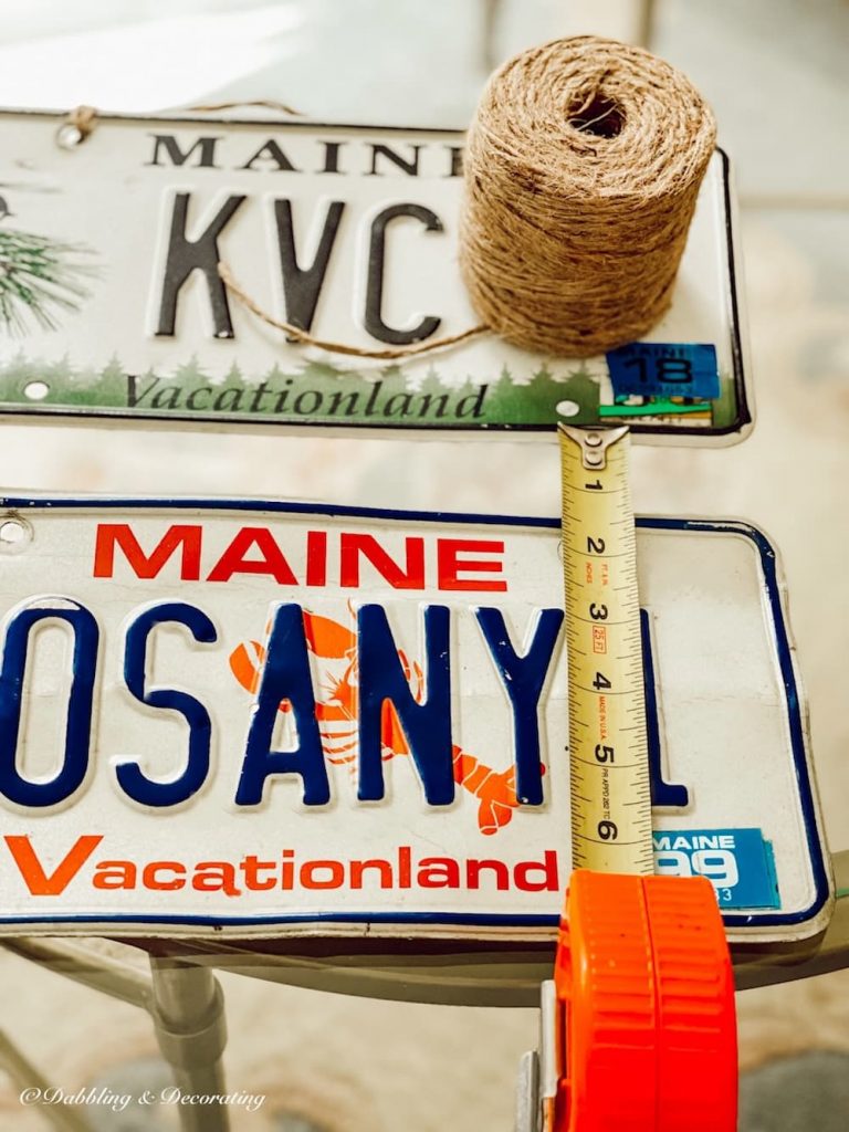 License Plate Wall Decor