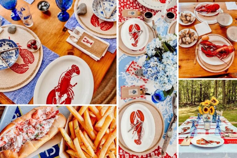 Lobster Tablescape Collage Ideas.