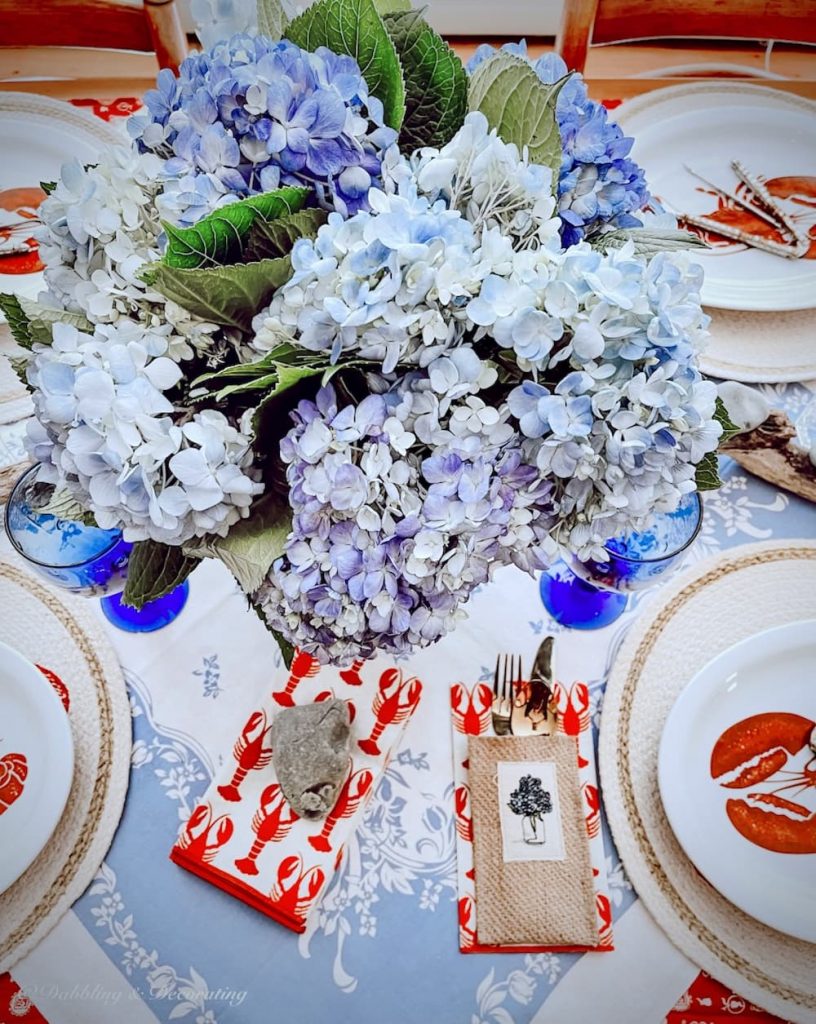 Maine Lobster Themed Table Setting