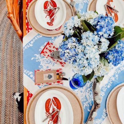 Maine Lobster Themed Table Setting