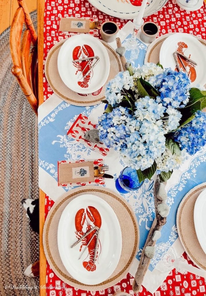 Authentic Maine Lobster Themed Table Setting