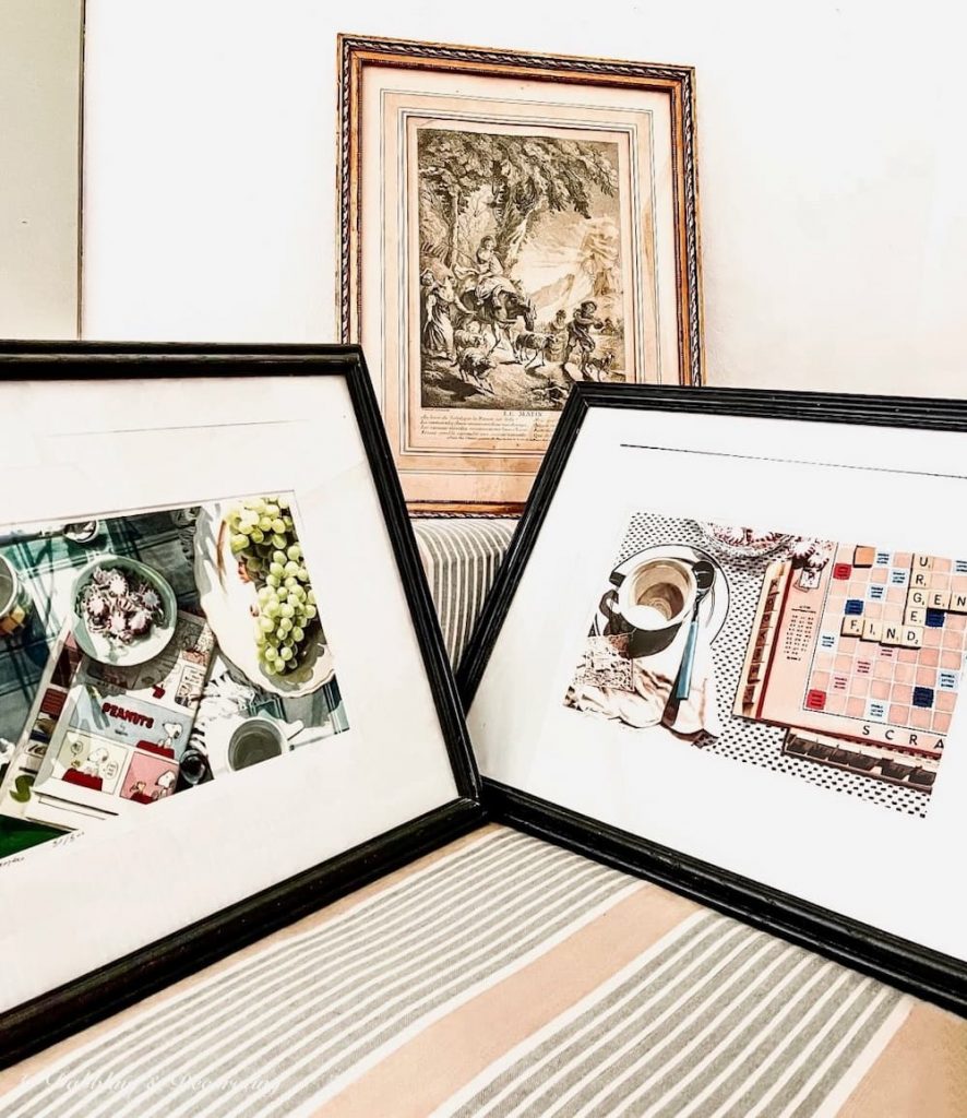 Black Frames to Antique Gold Frames with Annie Sloan