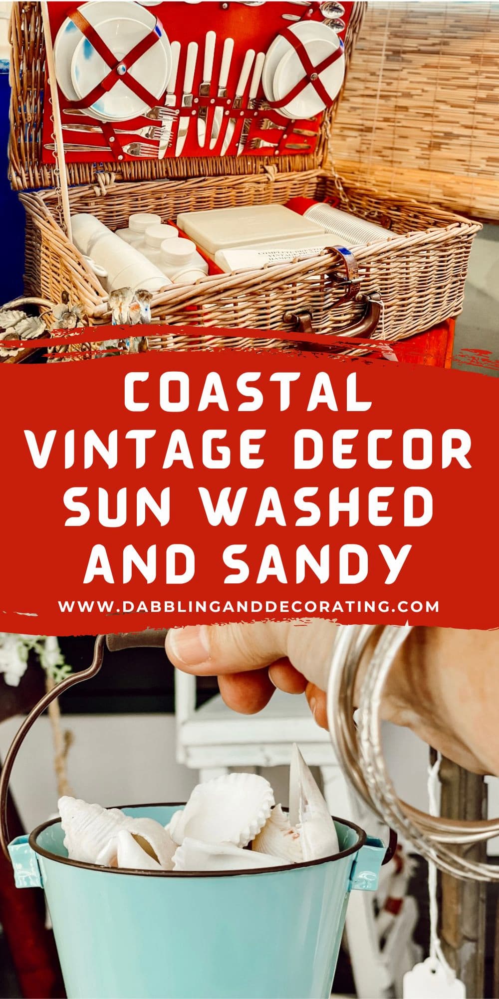 Coastal Vintage Decor Sun Washed and Sandy