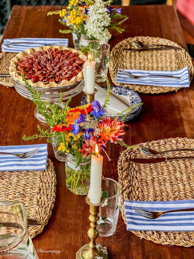 Fall Dessert Table with A Pecan Pie Surprise