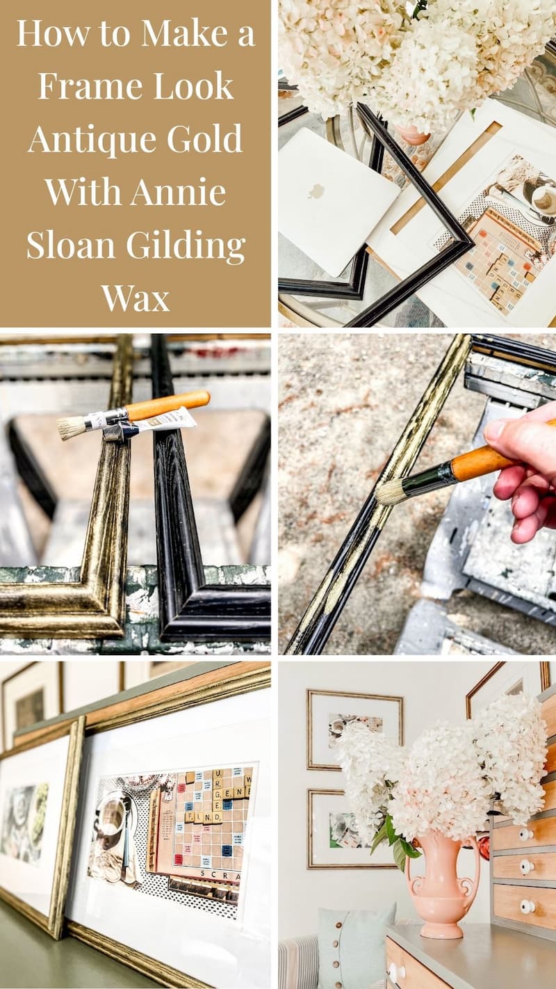 How to Make a Frame Look Antique Gold With Annie Sloan Gilding Wax