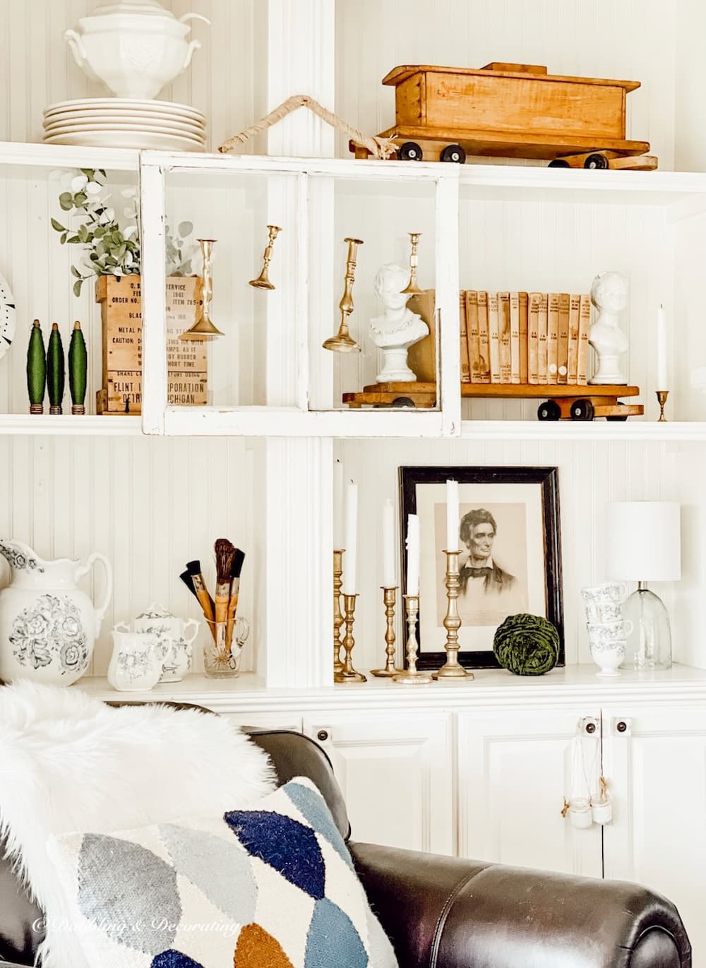 Vintage Styled Built-in Shelving