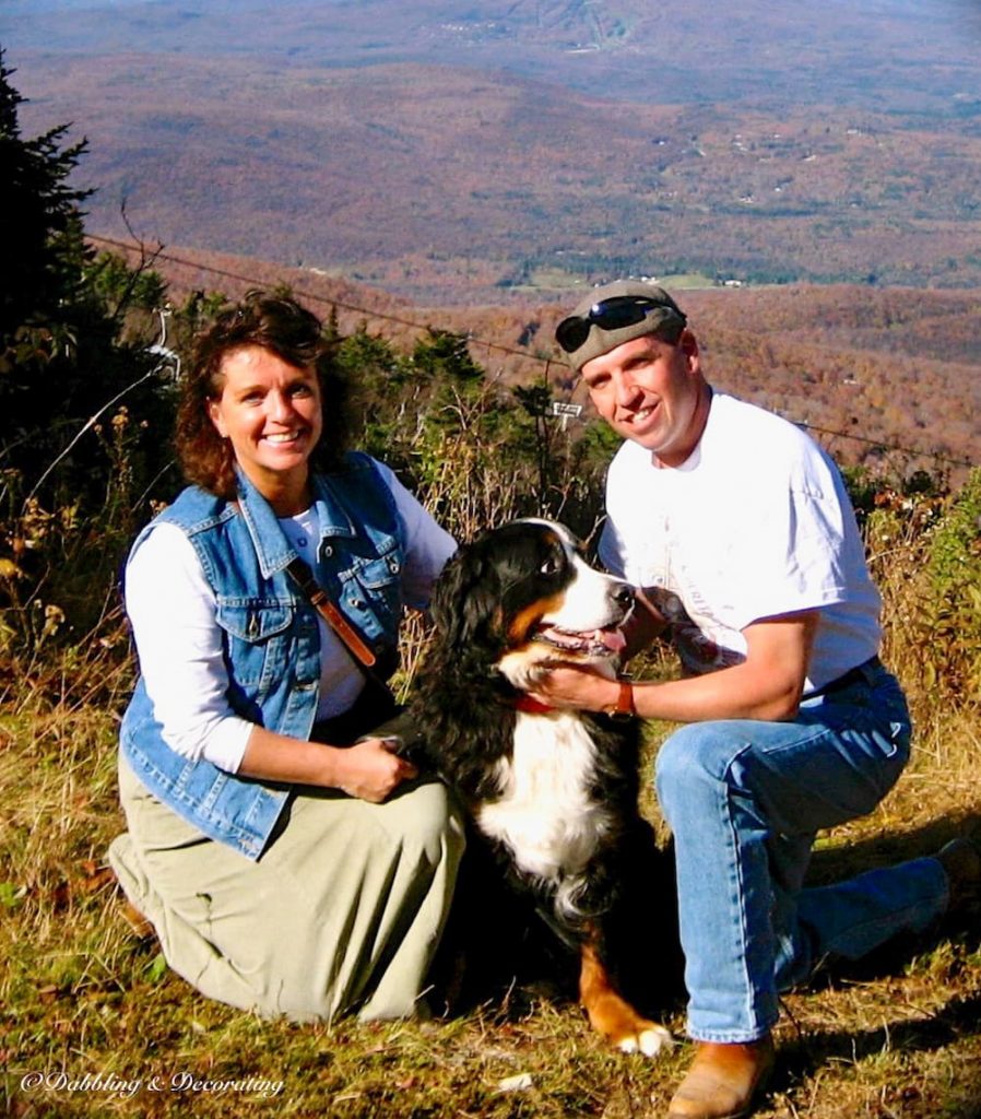 Man and Woman with Charlie, the dog.