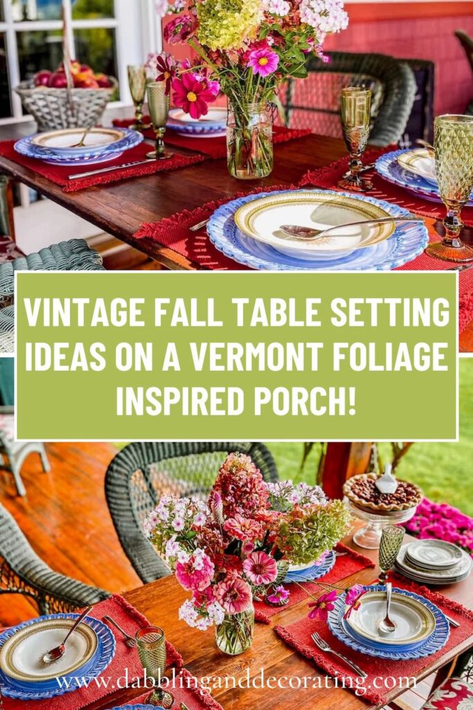 Vintage Fall Table Setting Ideas on a Vermont Porch
