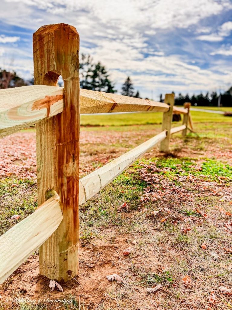 Split Rail Wooden Fence