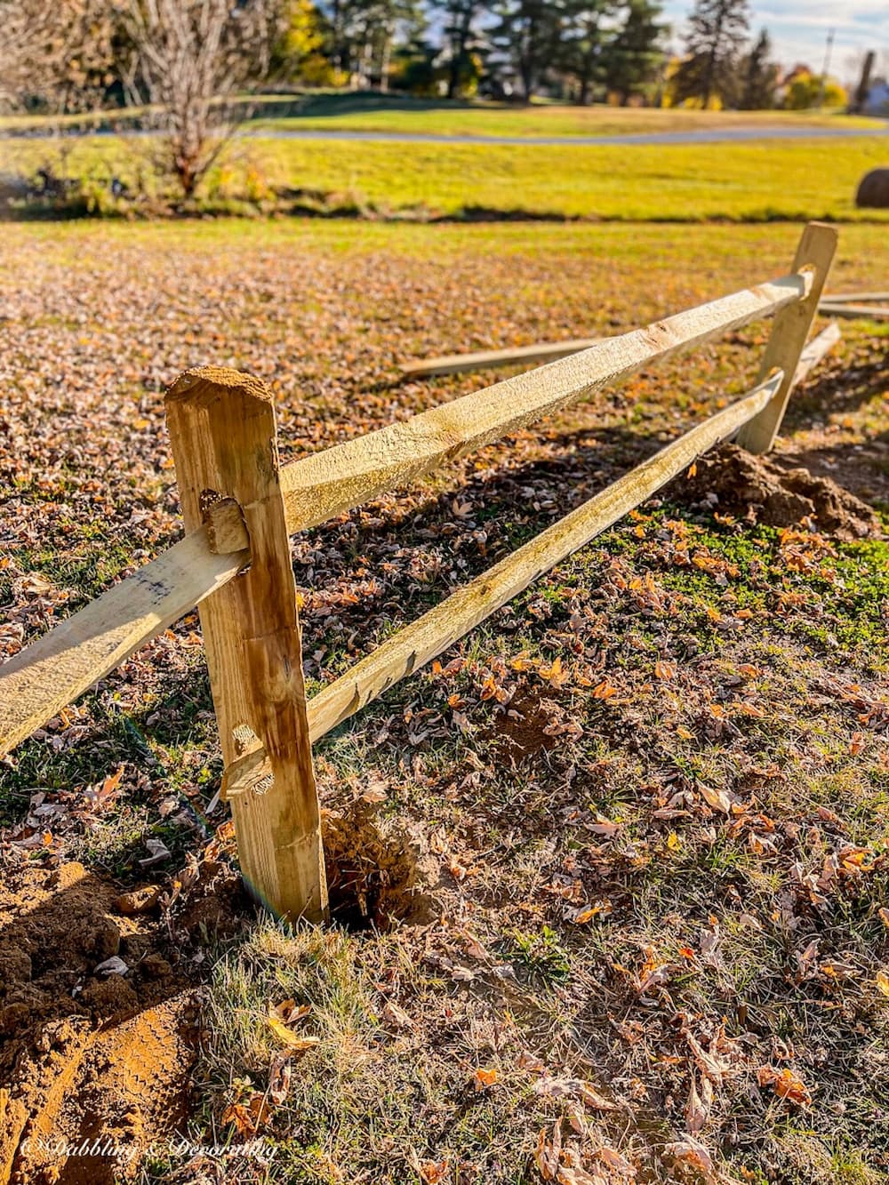 Split rail fencing in the making