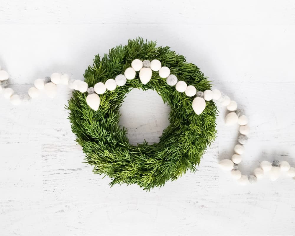 Wreath with White Garland
