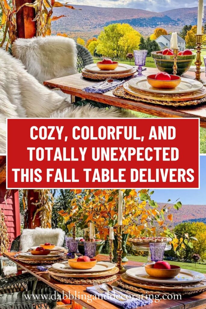 Cozy, Colorful, and Totally Unexpected: This Fall Table Delivers