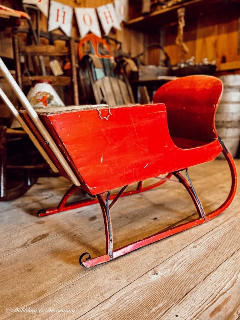 Red Christmas Sled