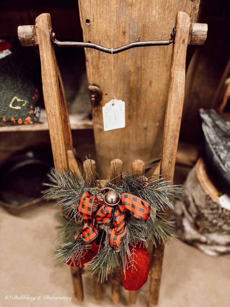 Vintage wooden sled