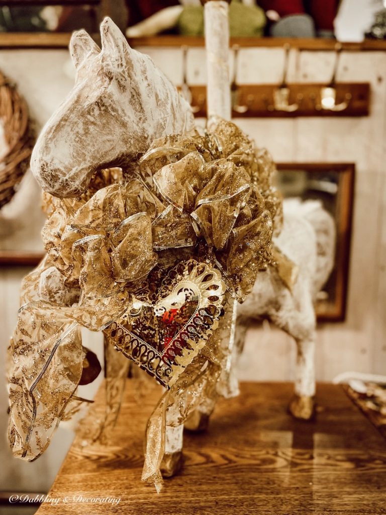 Vintage Horse Statue in antique store.