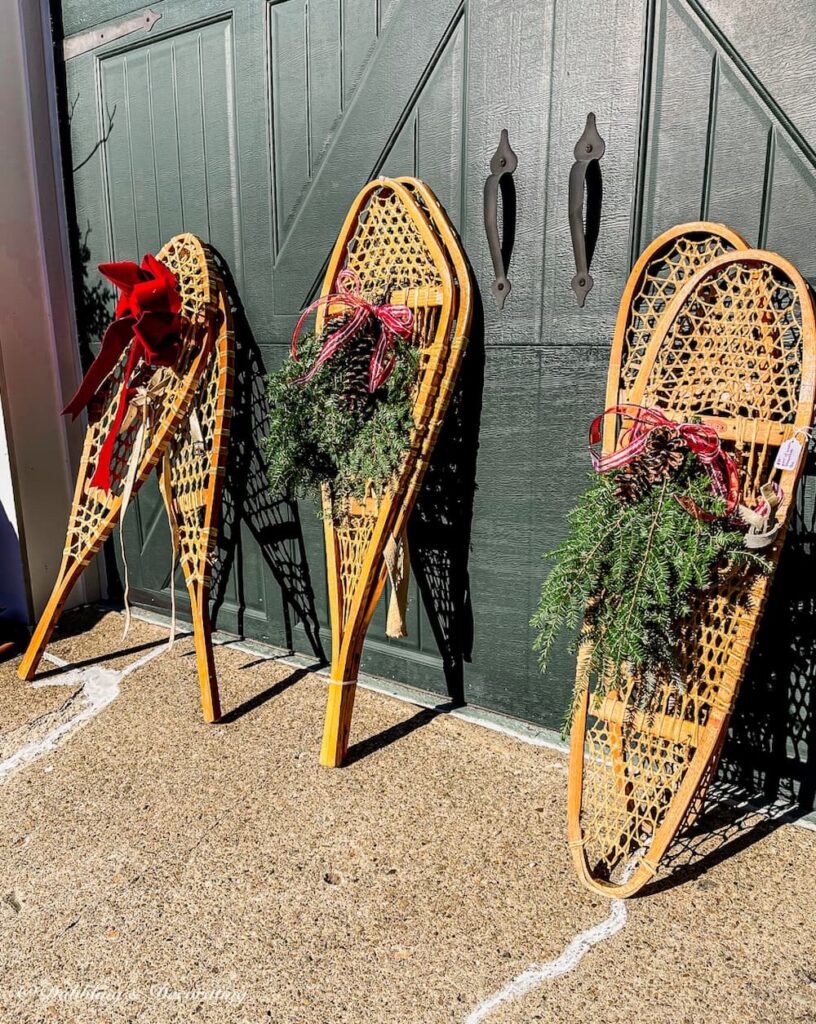 Vintage Christmas Snowshoes