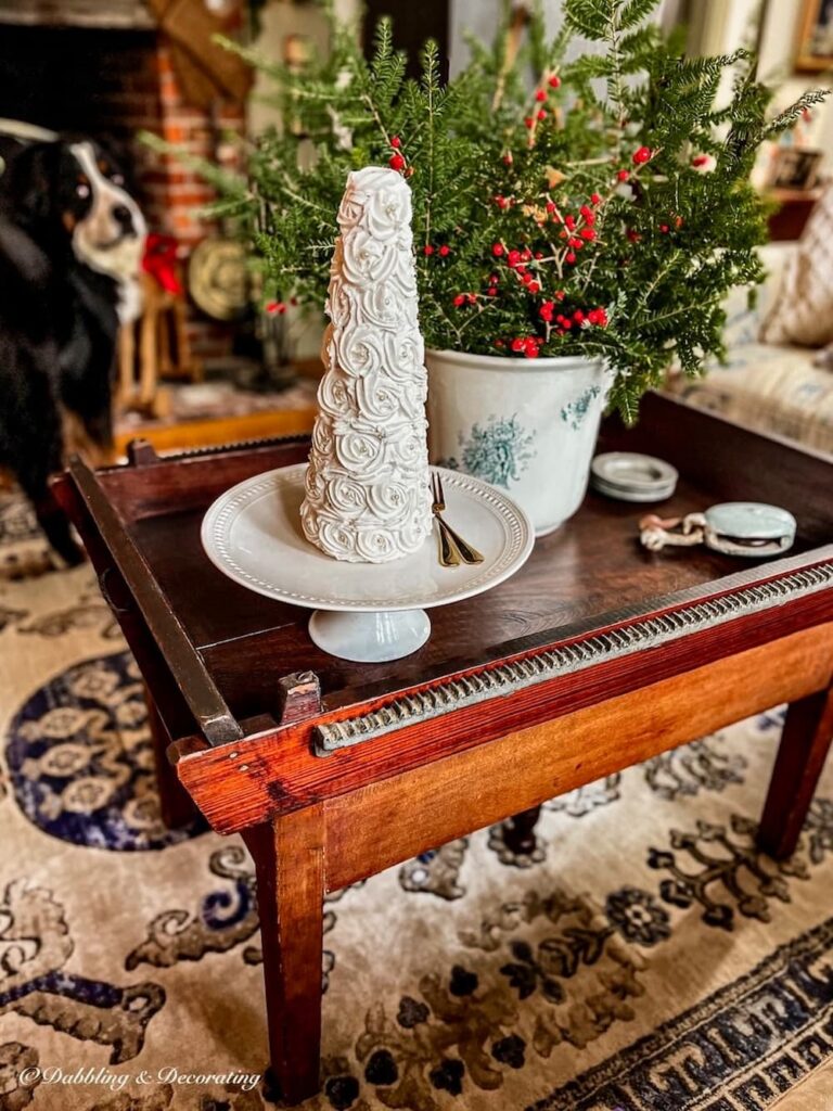 Christmas Cake on Coffee Table